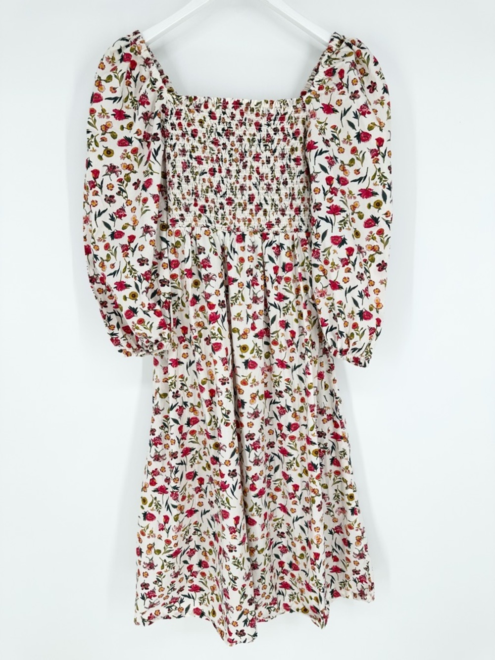 J. Crew Smocked puff-sleeve dress in vintage floral - Picture 2 of 12